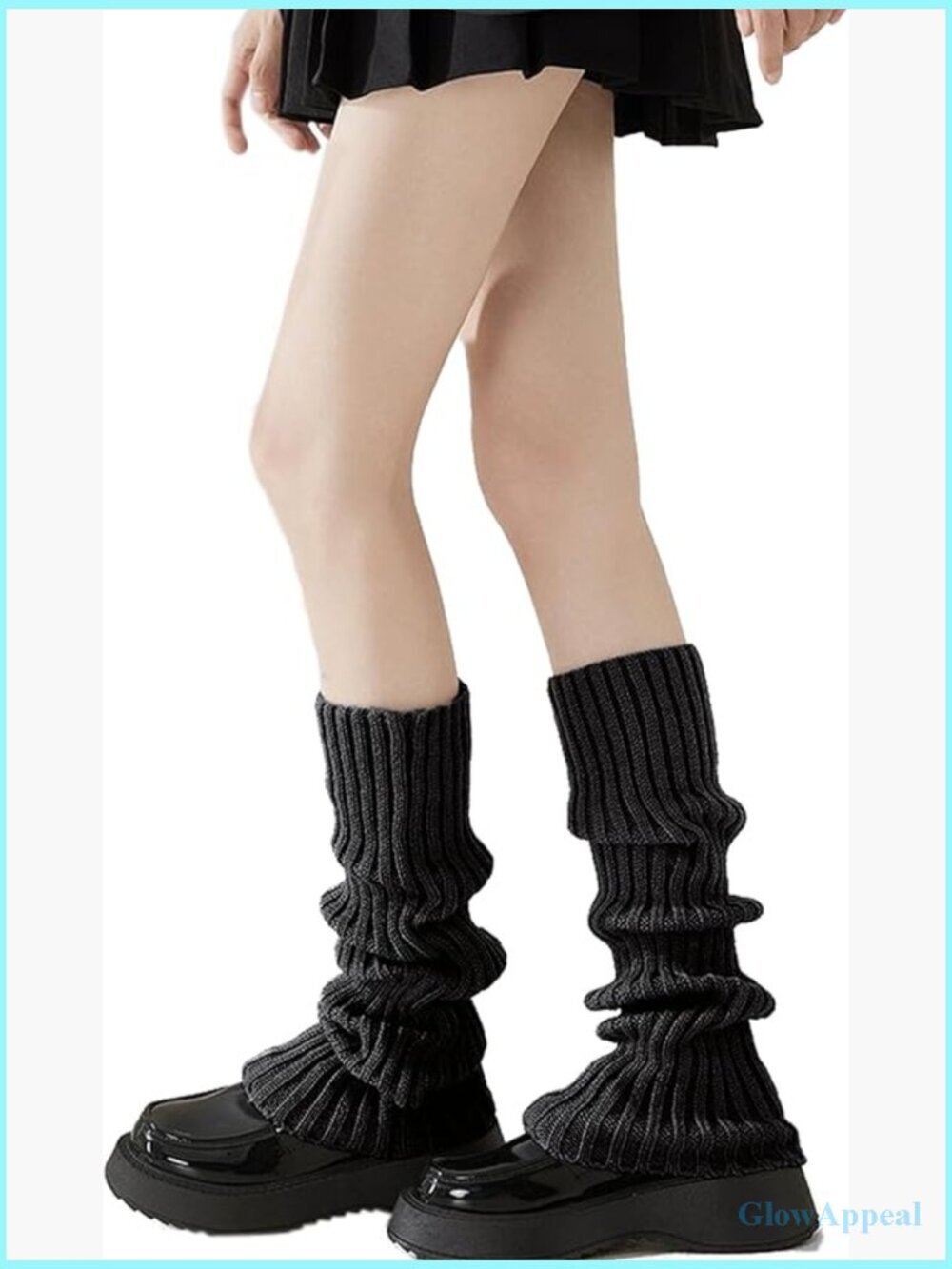 Ribbed Knit Leg Warmers Long Boot Socks Y2K Dance Yoga
